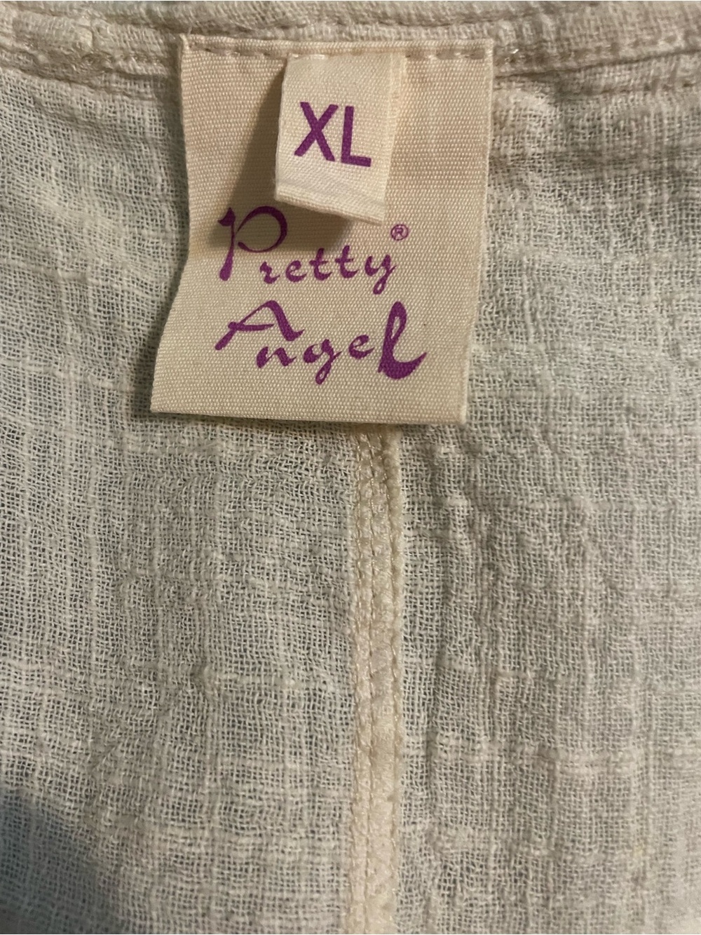 Pretty Angel Cream Floral Lace-Trim Sleeveless Tunic XL - Picture 3 of 4